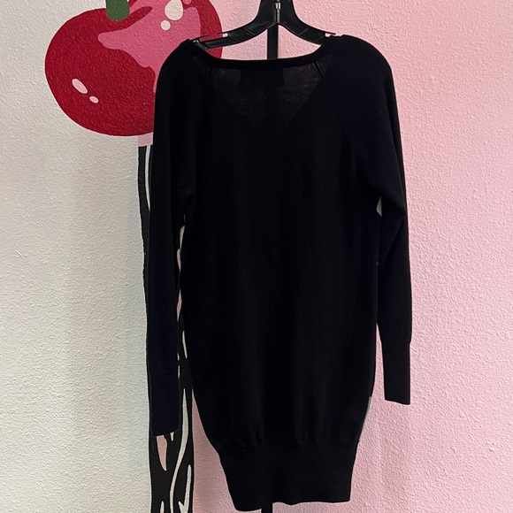 Fred Perry Amy Winehouse Argyle Mini Jumper Knit Sweater Dress Black Gold Size 6 - Picture 4 of 6